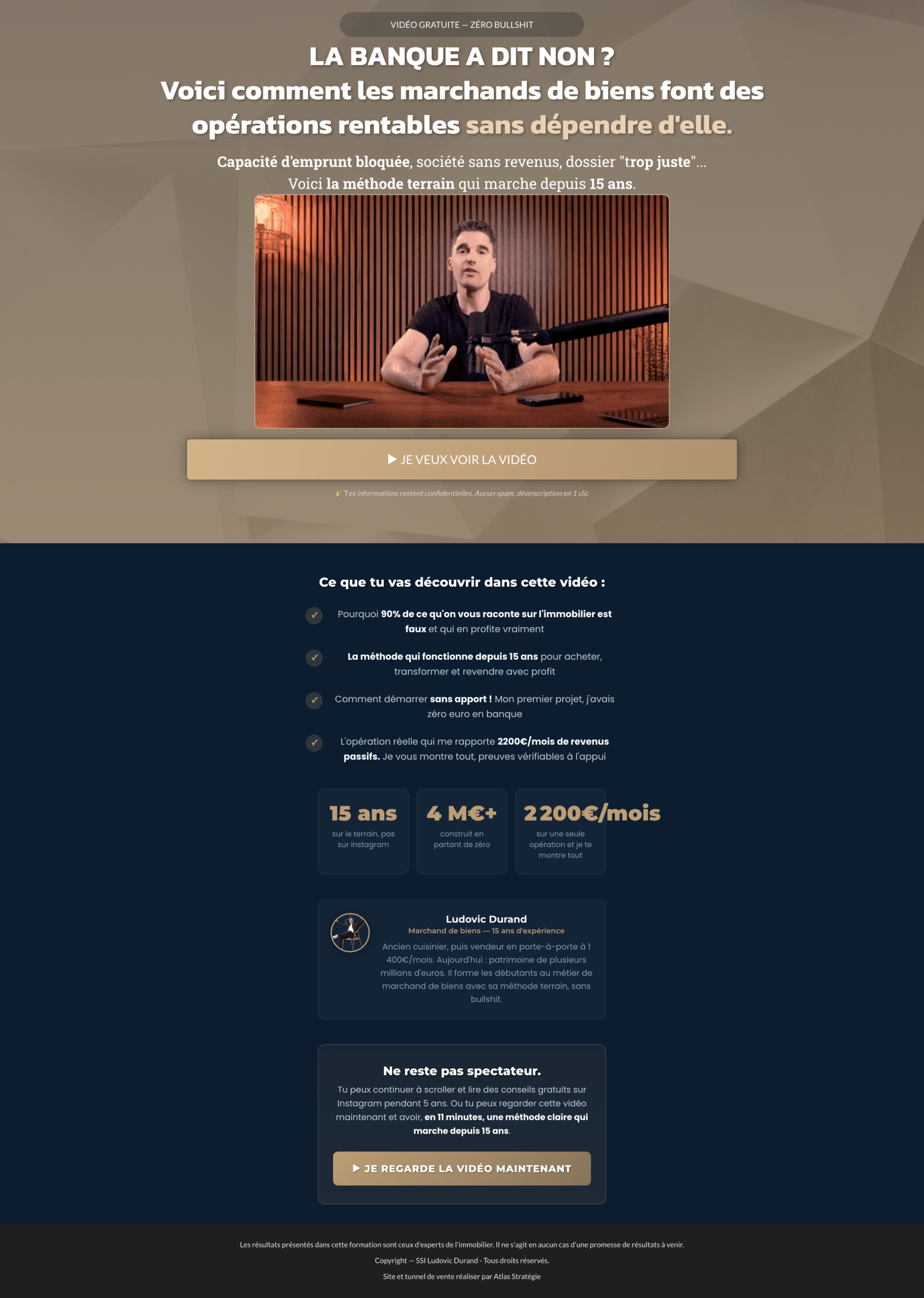 Ludovic Durand — site & tunnel de vente